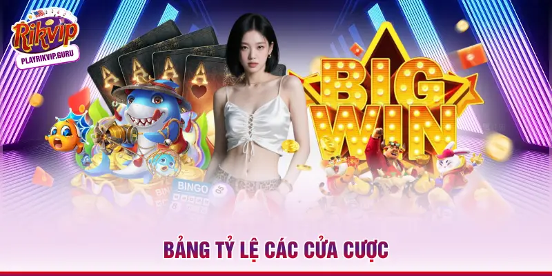 Bảng tỷ lệ các cửa cược
